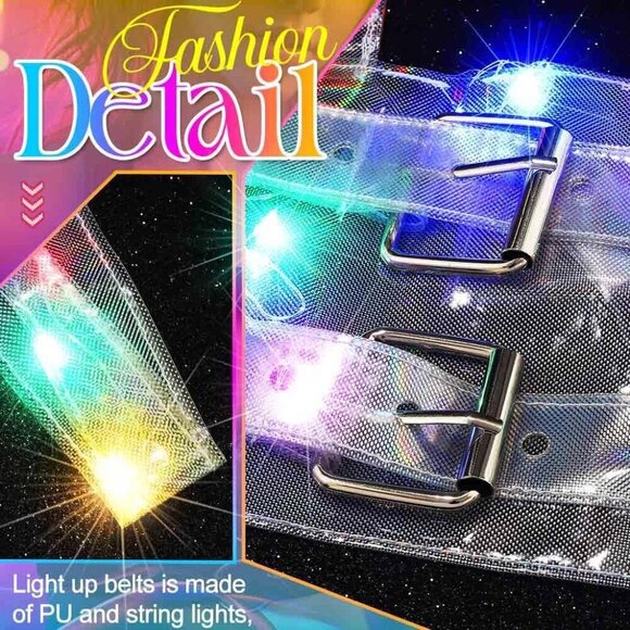LED Waist Harness Belt Women Adjustable Light Up Cosplay Rave Festival main image 6
